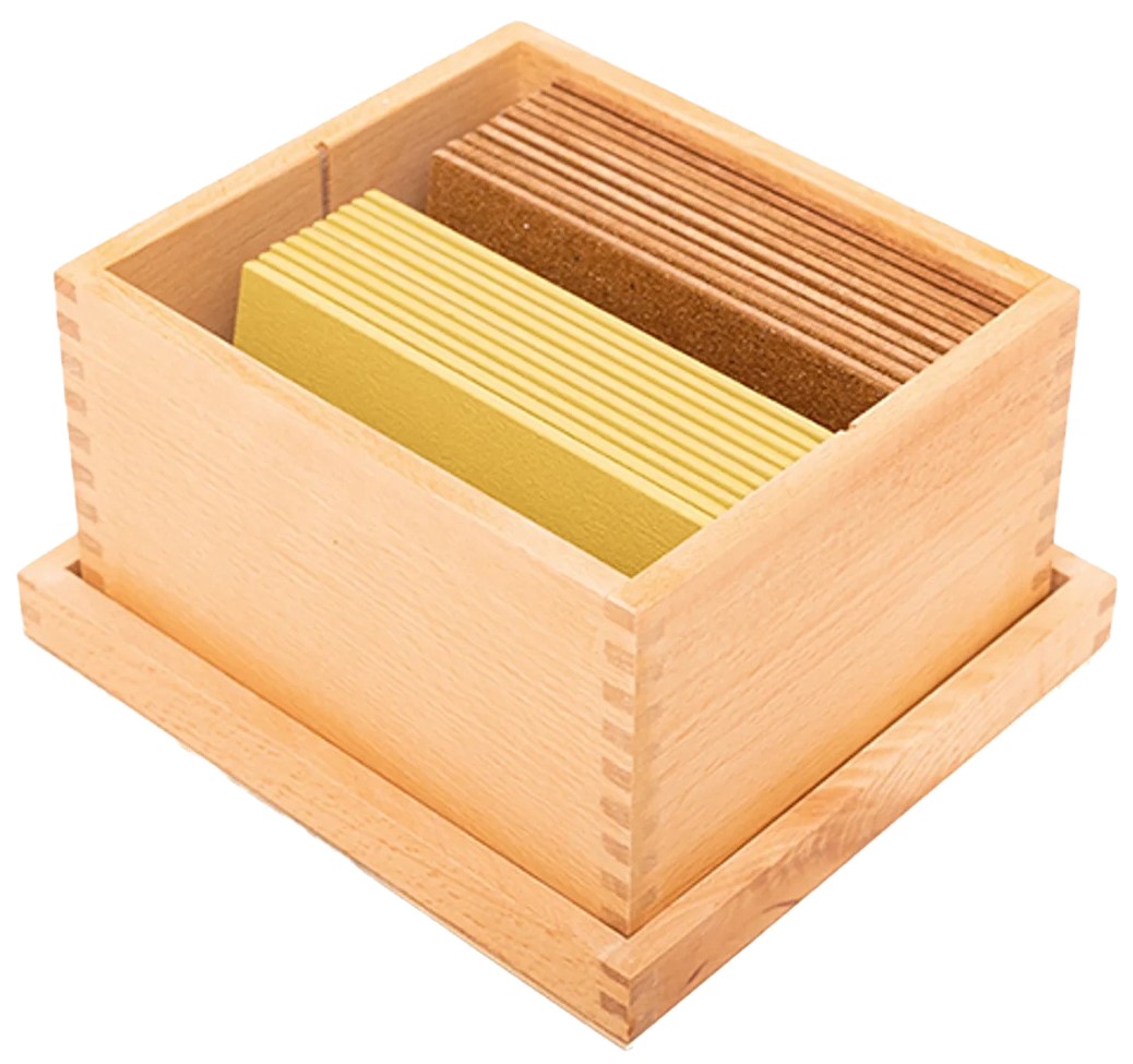 Kit educațional  Nowa Szkola Montessori -Plăci senzoriale într-o cutie, 10 bucăți