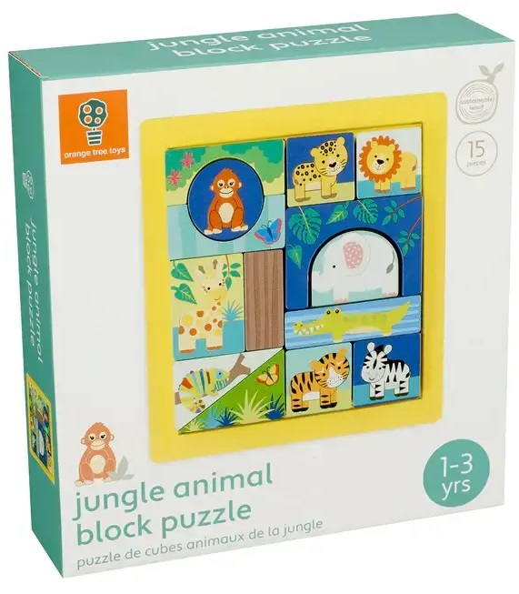 Puzzle educativ Montessori Orange Tree Toys - Jungle