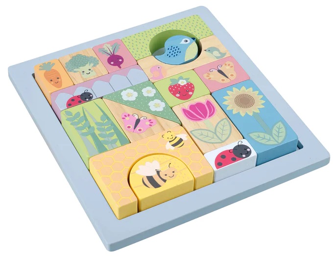 Puzzle educativ Montessori Orange Tree Toys - Grădină