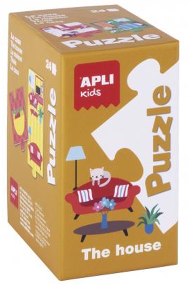 Puzzle educativ APLI cu 24 de piese - Obiectele din casa