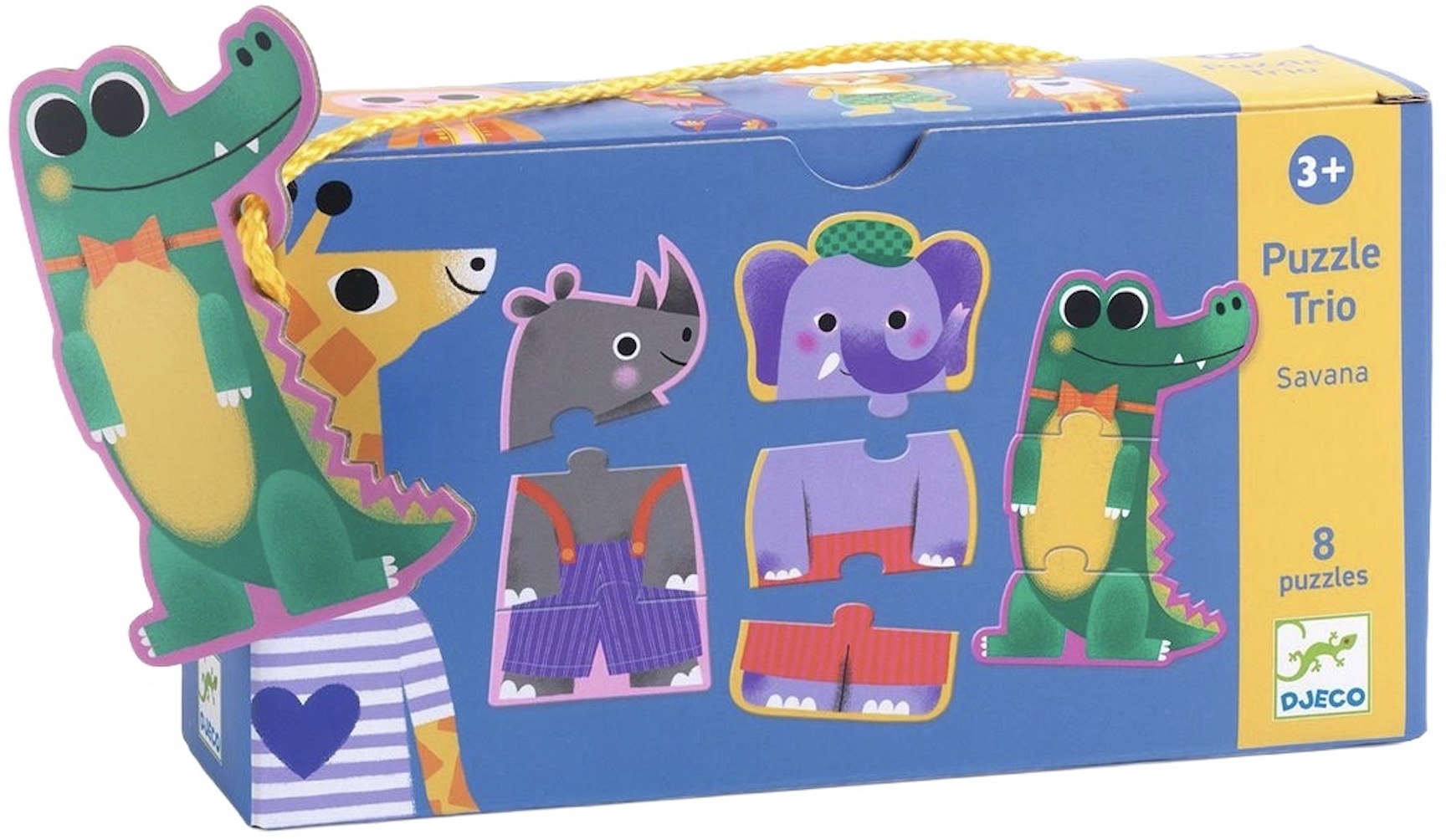 Puzzle educațional Djeco Duo - Savannah, 24 piese