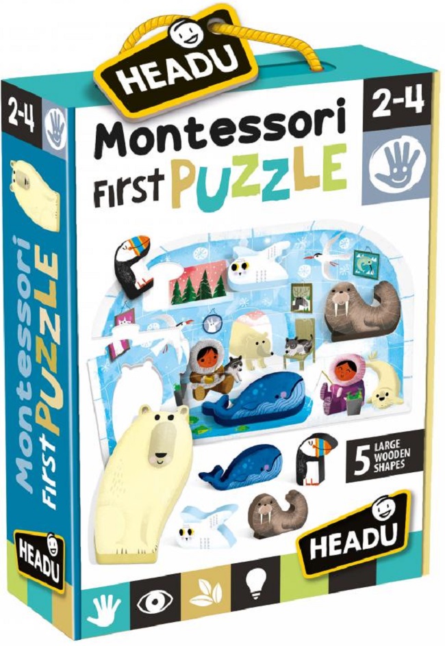 Puzzle educativ Headu Montessori - Poluri