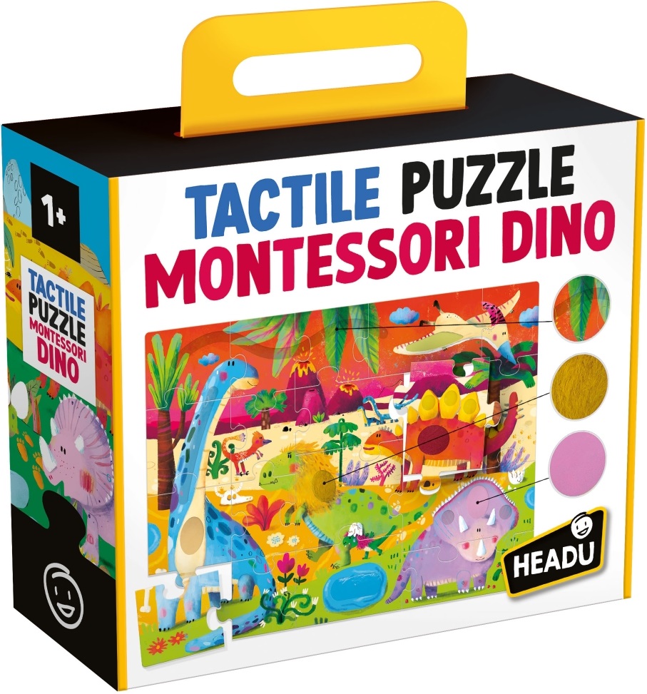 Puzzle tactil: Montessori. Dinozauri - imagine 2