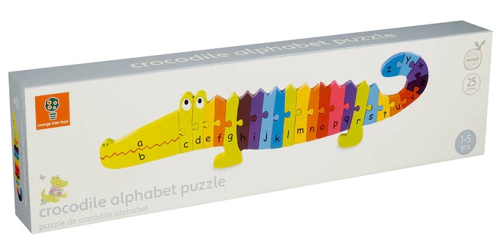 Puzzle educativ Orange Tree Toys - Crocodil, alfabetul englezesc