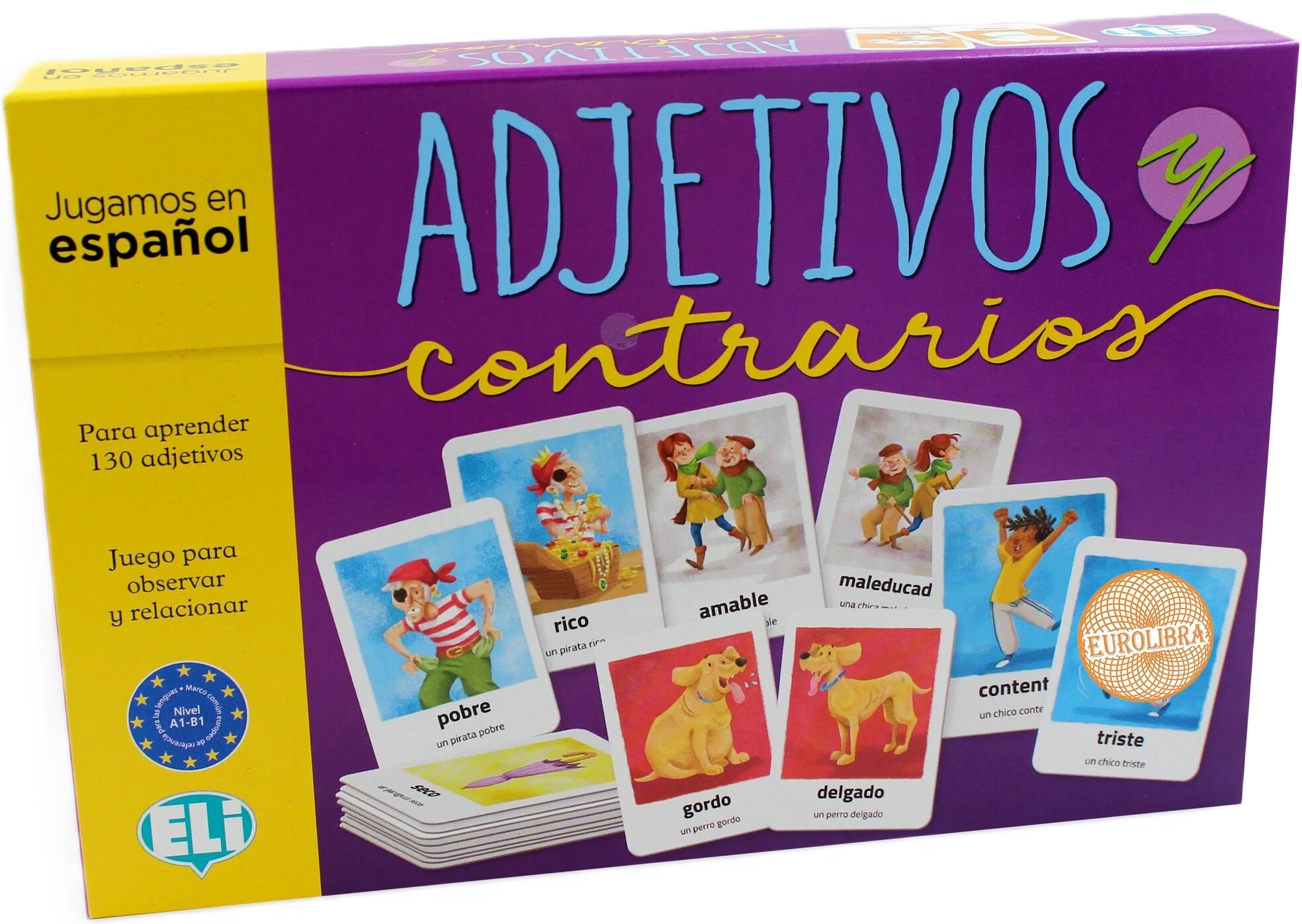 Joc educativ Eli Adjetivos y contrarios (Limba spaniolă)