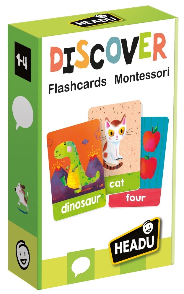 Joc educațional Headu - Descoperă cartonașele flash Montessori