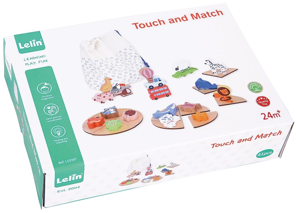Joc educativ Lelin - Loto, pentru senzații tactile