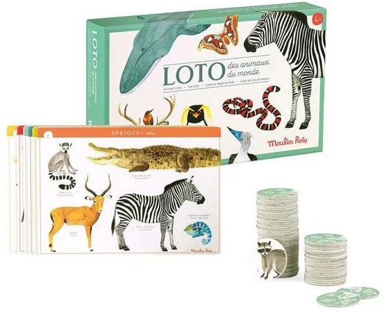 Joc educațional Moulin Roty - animale loto
