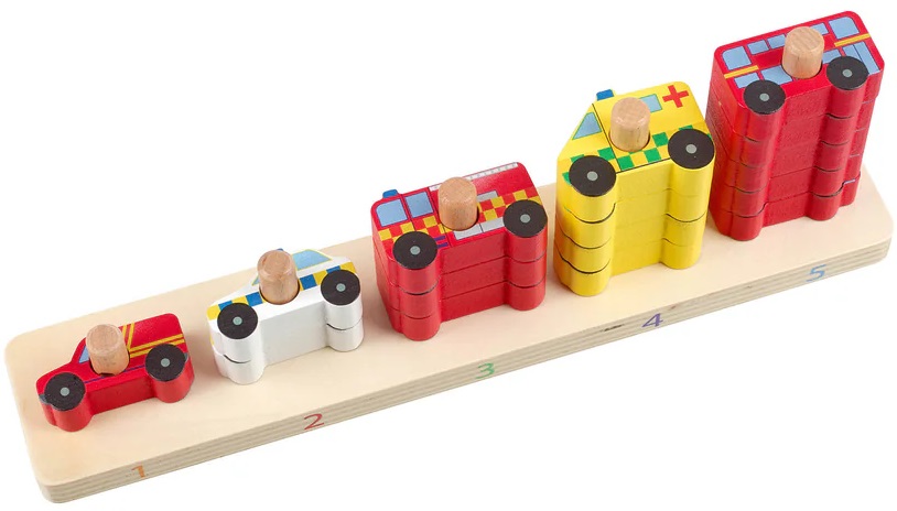 Jucărie educațională Orange Tree Toys - Șirag, mijloace de transport