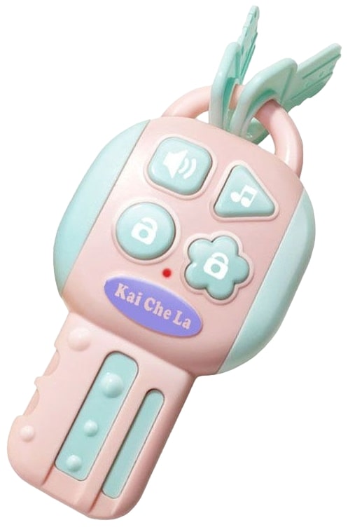 Jucărie educativă Raya Toys - Cheie cu efecte sonore, roz