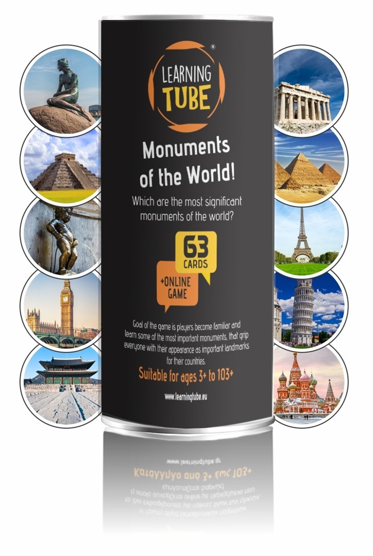 Joc educativ de masă Learning Learning Tube: Monuments Of The World (limba engleză)