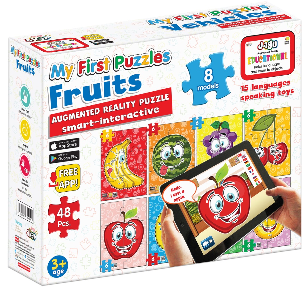 Jagu Educational Talking Puzzles - Primul meu puzzle cu fructe, 48 de piese