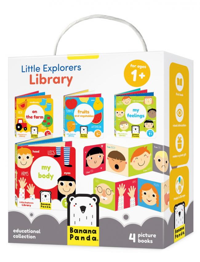 Cărți educative  Banana Panda - Little Explorers, Library, 12 luni+