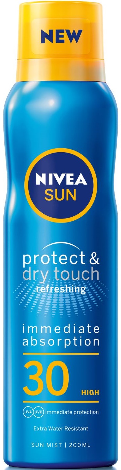 Nivea Sun Spray răcoritor cu protecție solară Protect & Dry Touch, SPF30, 200 ml