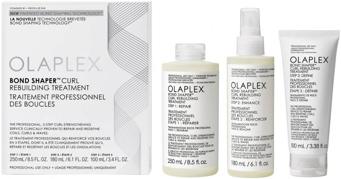 Olaplex Set regenerant pentru păr creț Bond Shaper Curl, 3 piese