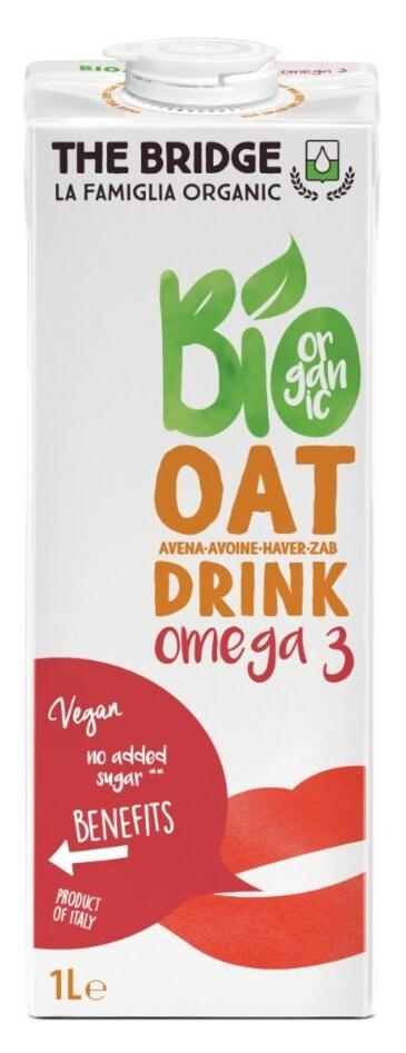 Omega 3 Băutură bio de ovăz, 1 L, The Bridge