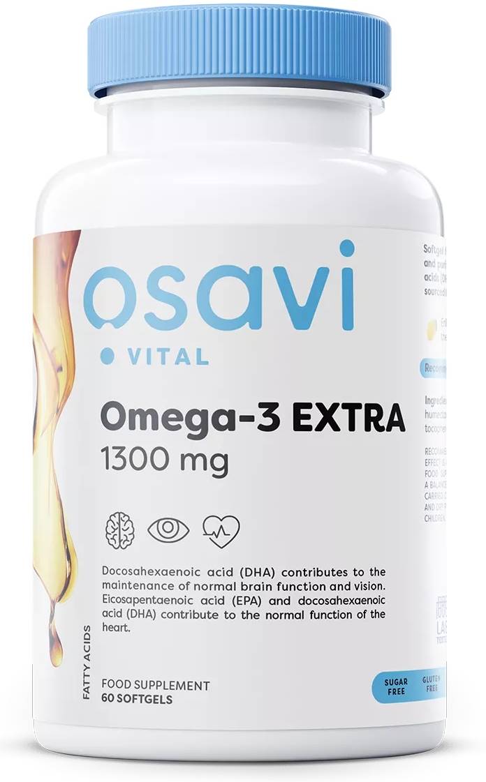 Omega-3 Extra, 1300 mg, 60 capsule gel, Osavi