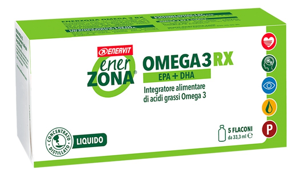 Omega 3 RX, lămâie, 5 flacoane, Enervit EnerZona