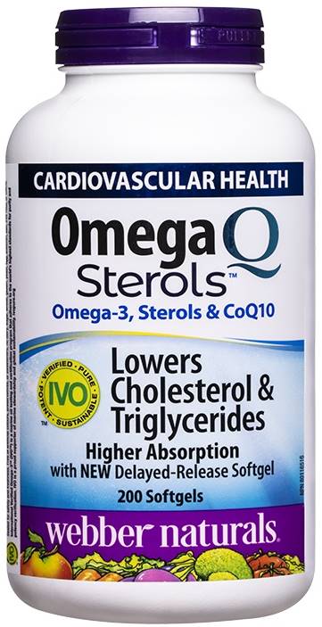 Omega Q Sterols, 200 capsule gelatinoase moi, Webber Naturals