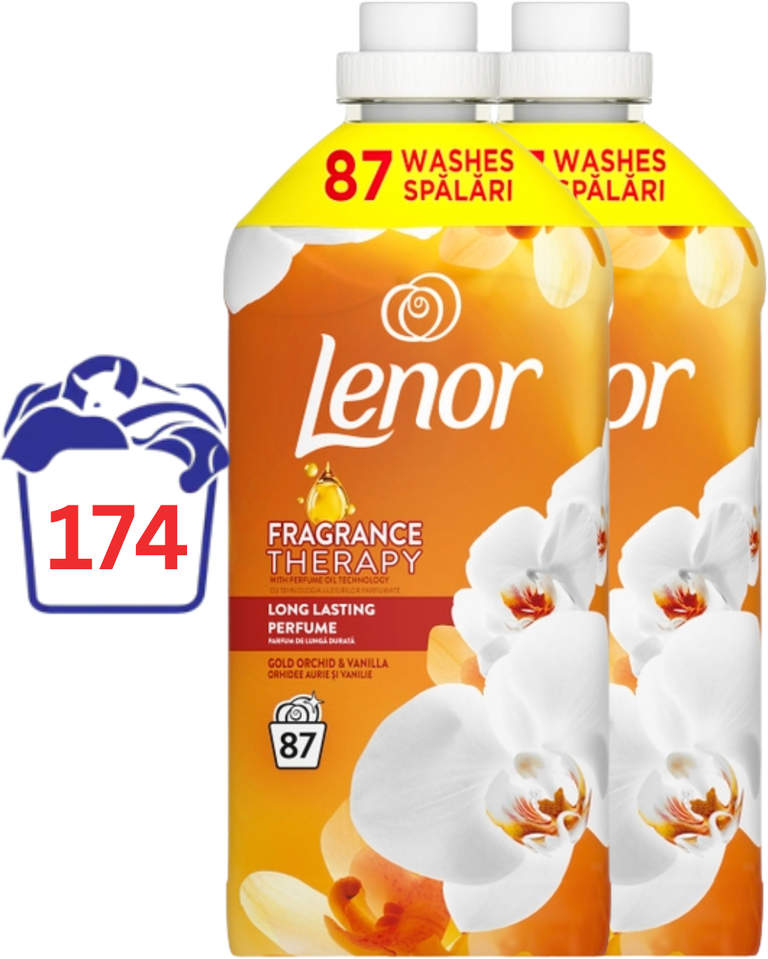 Balsam de rufe Lenor - Gold Orchid, 2 х 1.83 l, 174 spălări