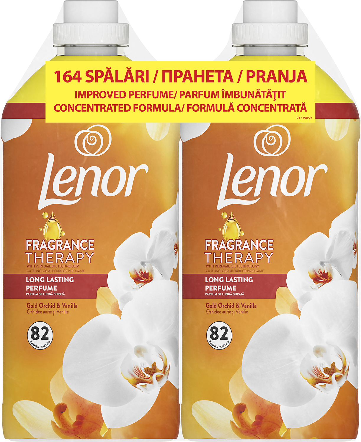 Balsam de rufe Lenor - Gold Orchid &amp; Vanilla, 2x1.722 l