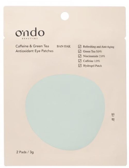 Ondo Beauty 36.5 Plasturi oculari din hidrogel Caffeine & Green Tea, 1 pereche