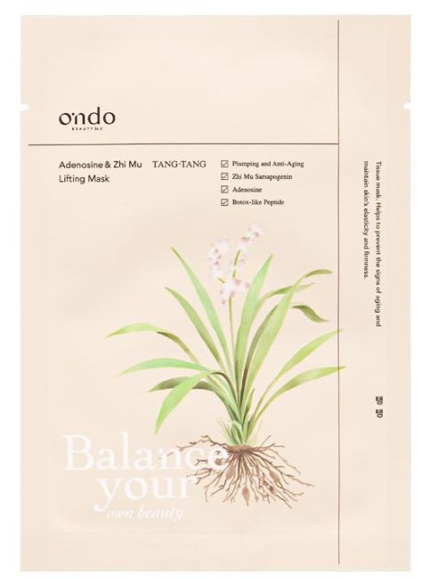 Ondo Beauty 36.5 Mască de față cu efect de lifting Adenosine & Zhi Mu, 25 ml