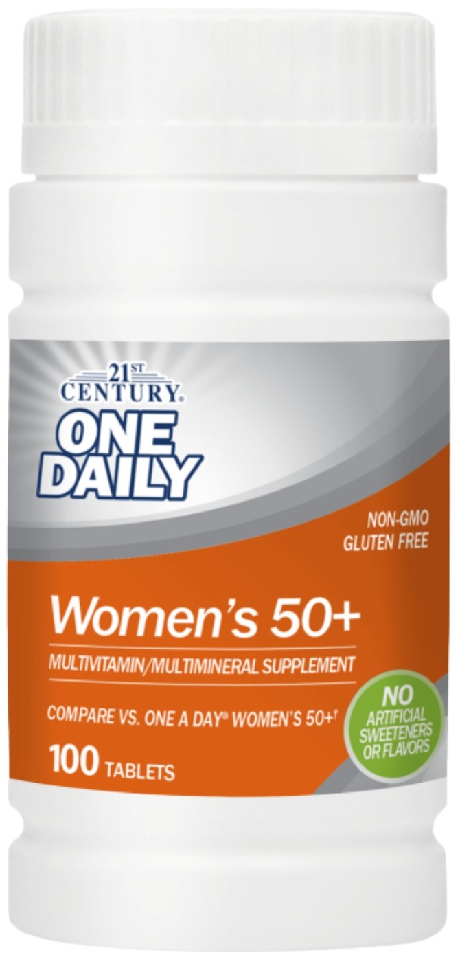One Daily Women's 50+ Multivitamin, 100 tablete, 21st Century