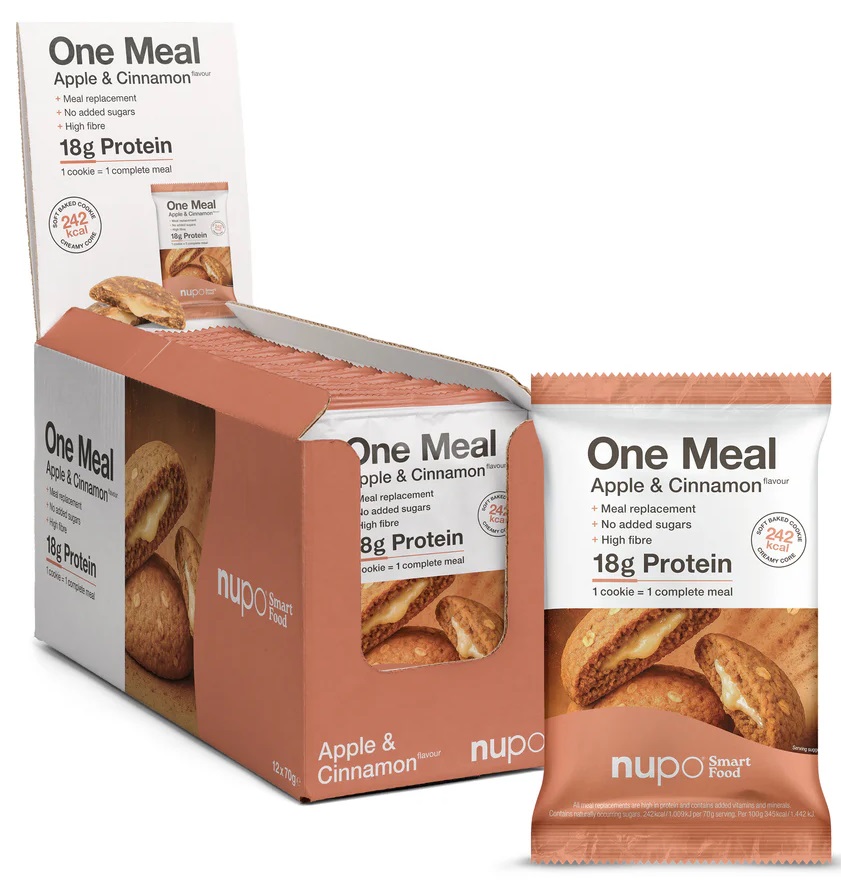 One Meal +Prime Fursec, măr și scorțișoară, 12 х 70 g, Nupo