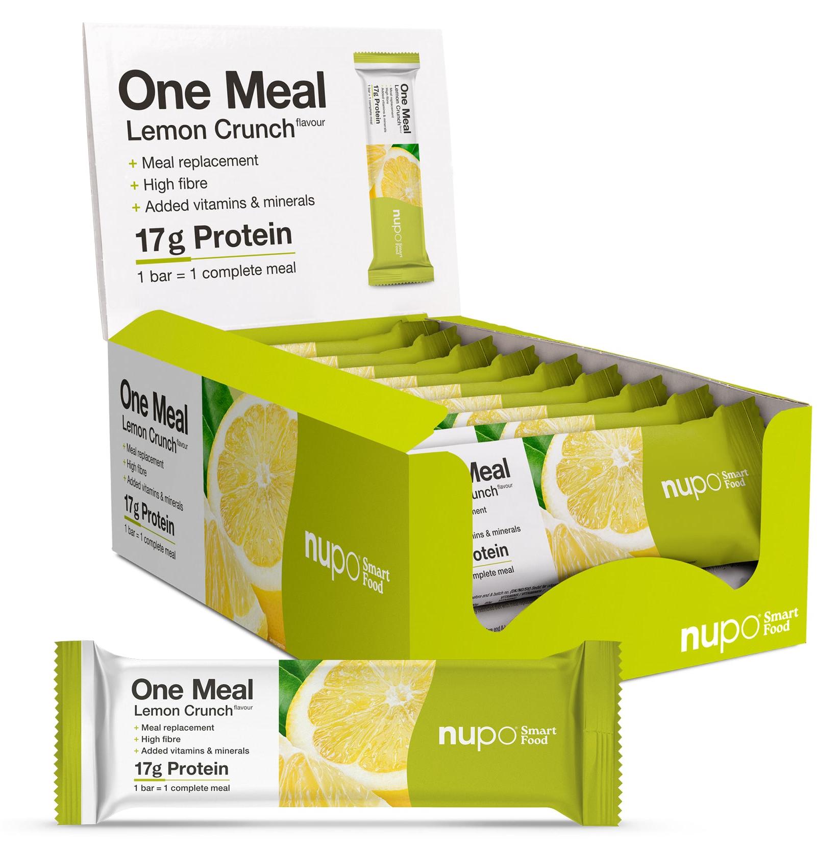 One Meal Baton proteic, lămâie crocantă, 15 х 60 g, Nupo