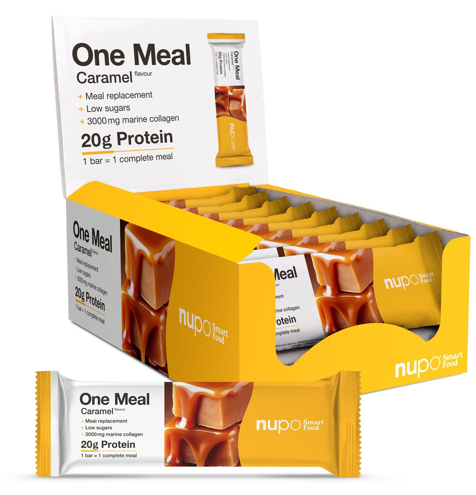 One Meal Baton proteic, caramel, 15 х 60 g, Nupo