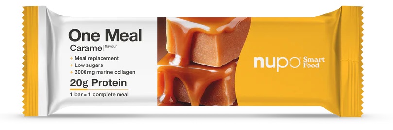 One Meal Baton proteic, caramel, 60 g, Nupo