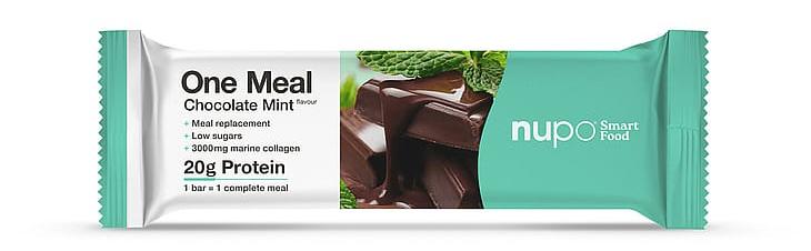 One Meal Baton proteic, ciocolată și mentă, 60 g, Nupo