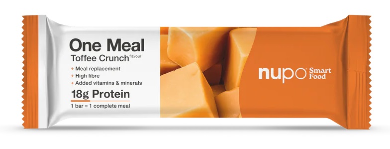 One Meal Baton proteic, toffee crunch, 60 g, Nupo