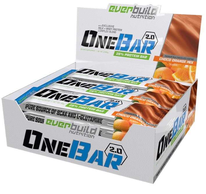 OneBar Batoane proteice, ciocolată și portocală, 12 buc, Everbuild