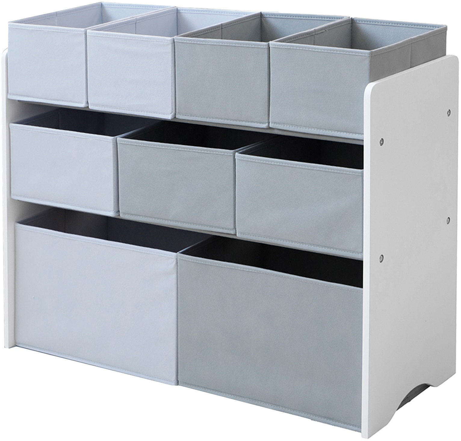 Organizator-raft pentru jucării Ginger Home - Cu 9 cutii, gri