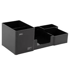 Organizator de birou Deli - EZ00220, 6 compartimente, negru