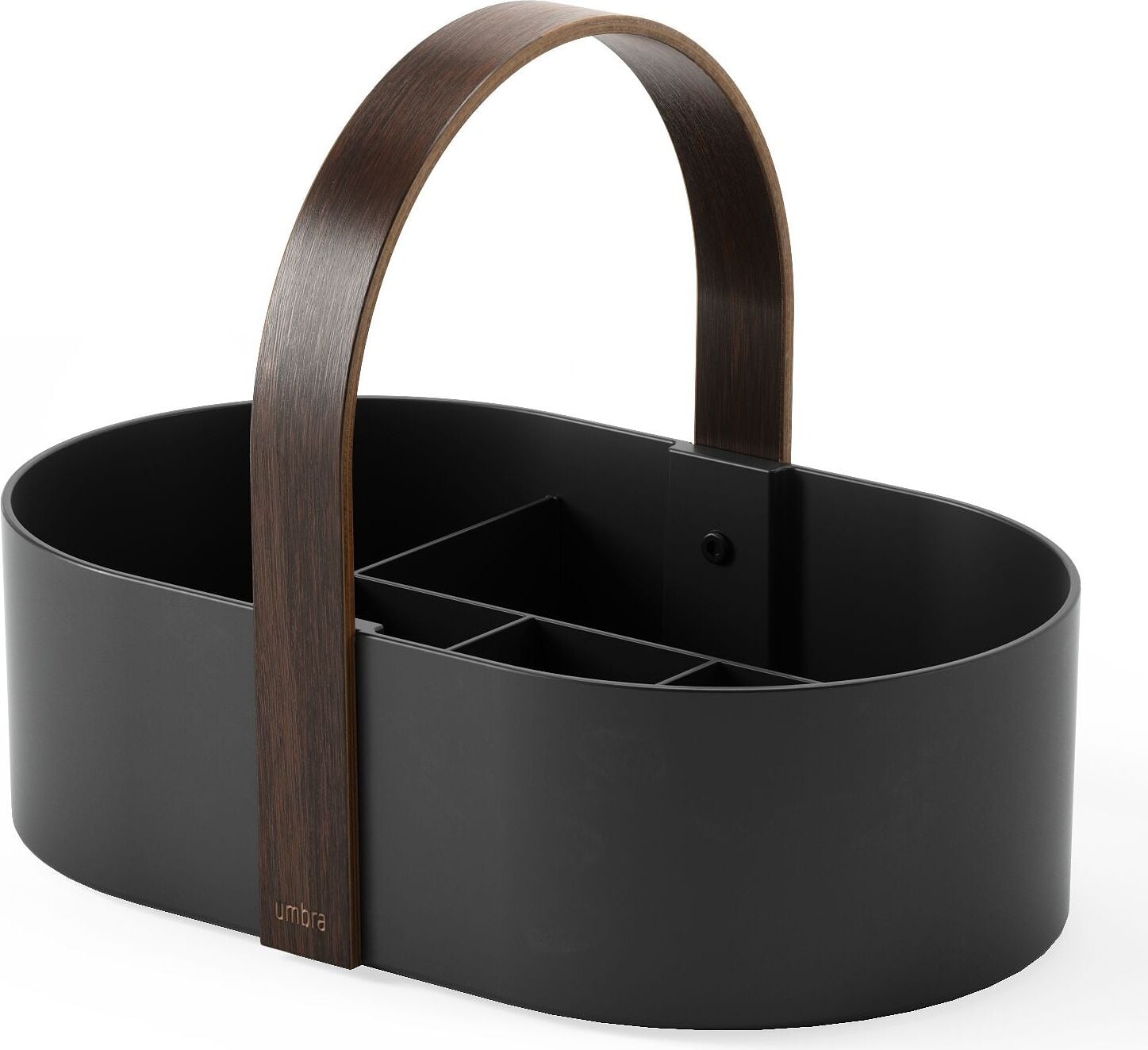 Organizator pentru machiaj și accesorii Umbra - Bellwood Caddy, negru/nuc