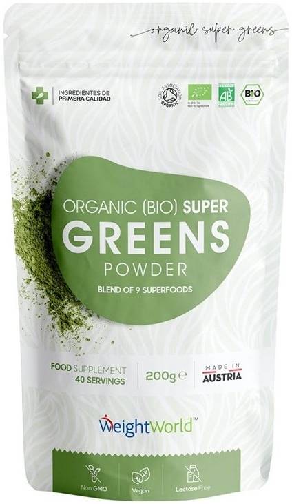 Organic Bio Super Greens Powder, 200 g, Weight World
