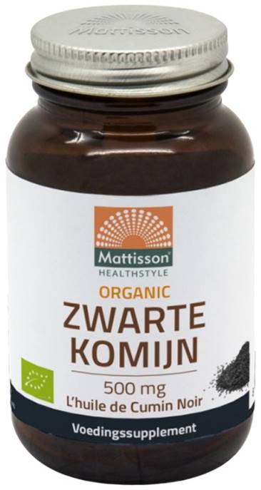 Organic Black Cumin, 500 mg, 90 capsule, Mattisson Healthstyle