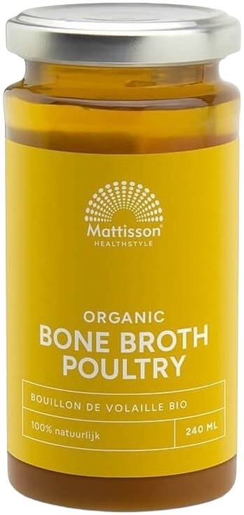 Organic Bone Broth Poultry, 240 ml, Mattisson Healthstyle