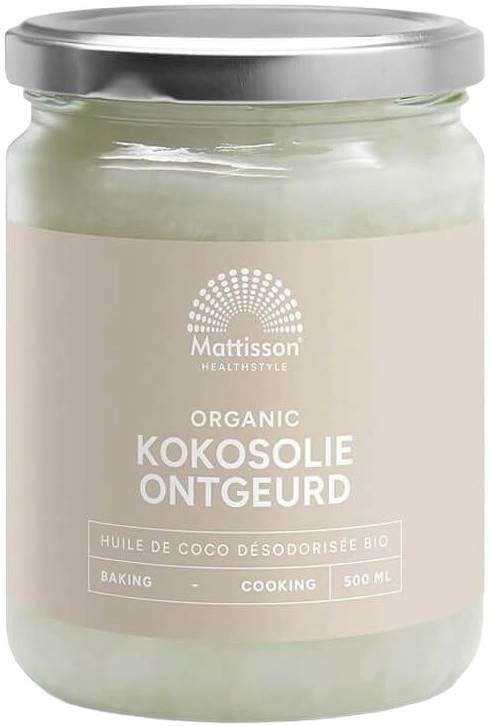 Organic Coconut Oil Odourless, 500 ml, Mattisson Healthstyle