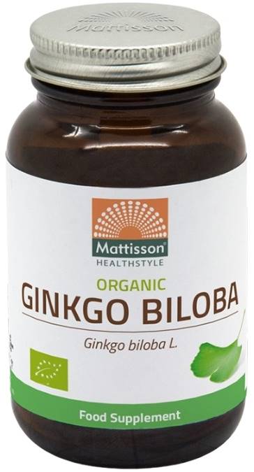 Organic Ginkgo Biloba, 60 capsule, Mattisson Healthstyle