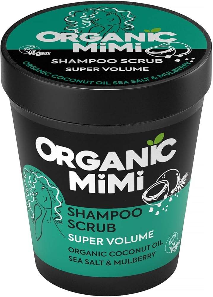 Organic Mimi Șampon-exfoliant pentru volumul părului Sea Salt & Mulberry, 280 g