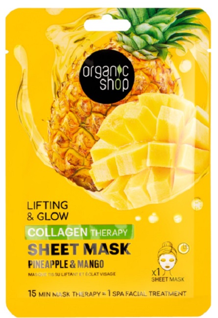 Organic Shop Mască facială pe foaie  Pineapple &amp; Mango, 25 g