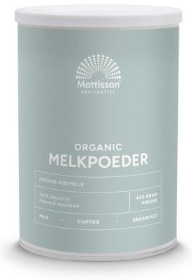 Organic Skimmed Milk Powder, 450 g, Mattisson Healthstyle
