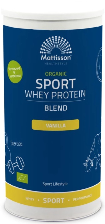 Organic Sport Whey Protein, vanilie, 450 g, Mattisson Healthstyle