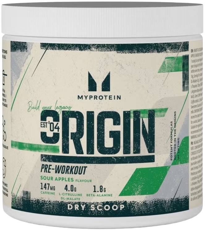 Origin Pre-Workout, măr, 288 g, Myprotein