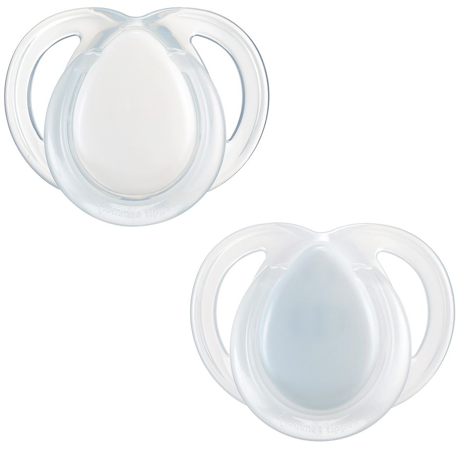 Suzete ortodontice Night Time, 0-6 luni, 2 bucati, Alb, Tommee Tippee - imagine 3