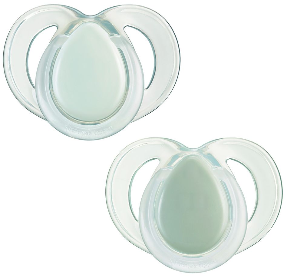 Suzete ortodontice Night Time, 6-18 luni, 2 bucati, verde, Tommee Tippee - imagine 3